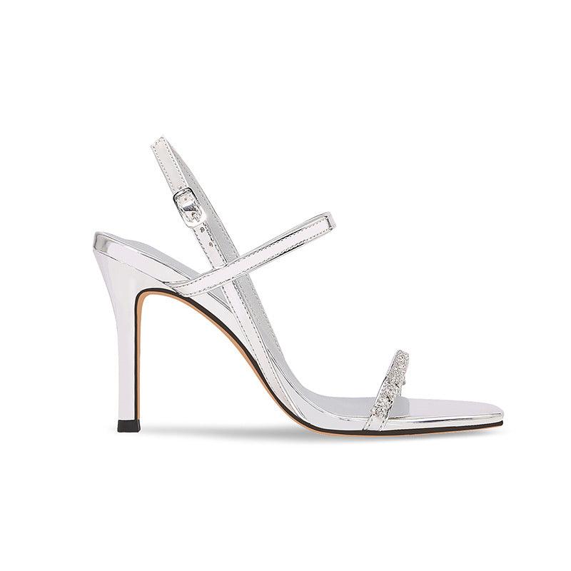 Stiletto heel Sandals Rhinestone Ankle Strap Shoes 765387738702 - COCOMELODY