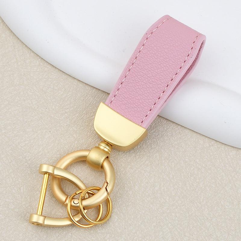 Men's car leather keychain candy-colored couple key pendant 710225427541 - COCOMELODY