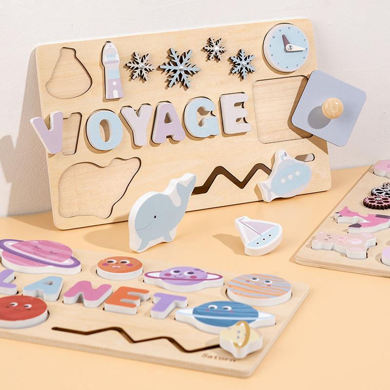 Children's early education multi-functional space transportation fun puzzle board toy 725918850142 - COCOMELODY