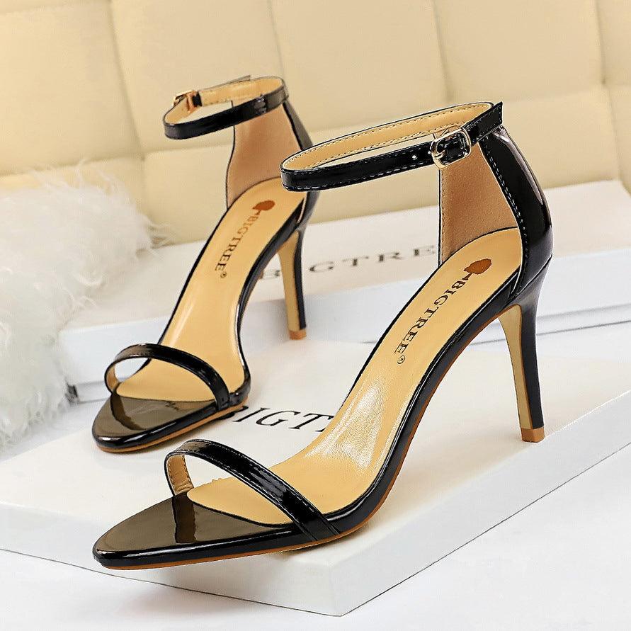 Ankle Strap Heels Stiletto heel Sandals Shoes 570982649397 - COCOMELODY