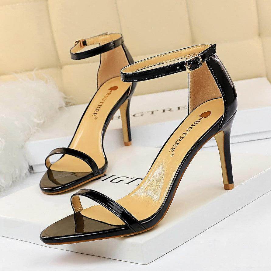 Ankle Strap Heels Stiletto heel Sandals Shoes 570982649397 - COCOMELODY