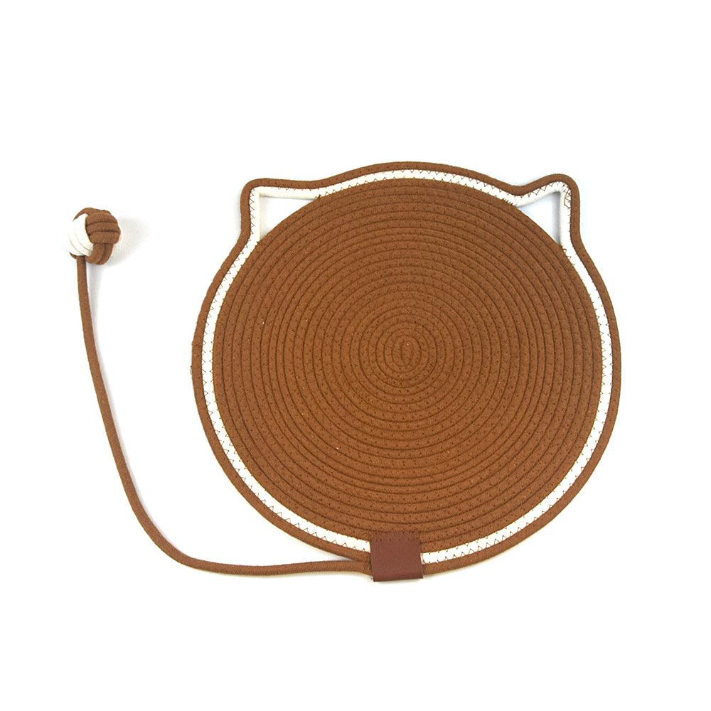 Woven cotton string cat scratch mat self hi ball one washable claw sharpener pet supplies 790272554865 - COCOMELODY