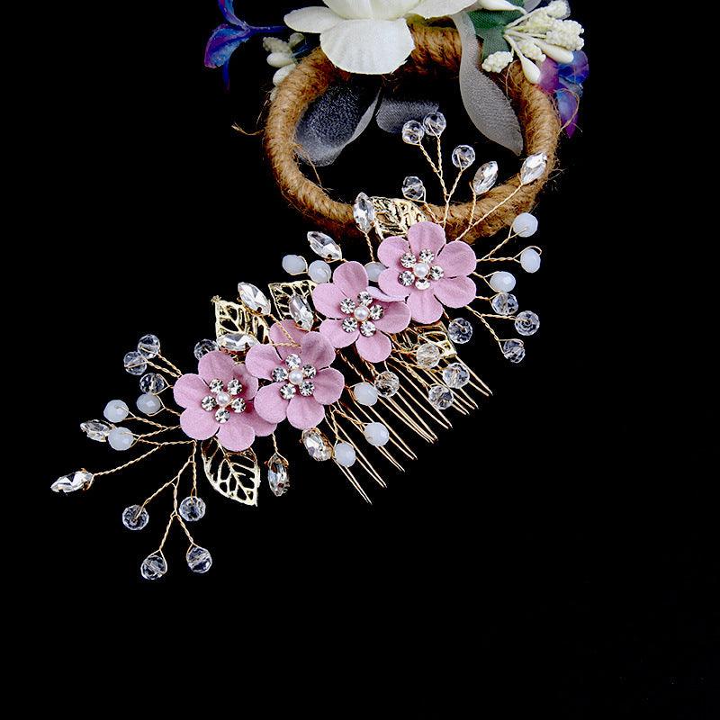 Leaf curly hair comb headwear bride Combs 4 Pieces 737108021960 - COCOMELODY