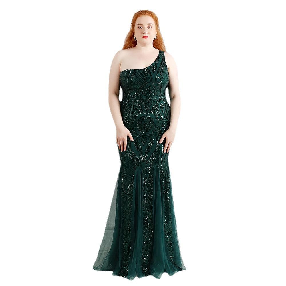 Trumpet-Mermaid Floor Length Sequins Evening Dress 646646504054 - COCOMELODY