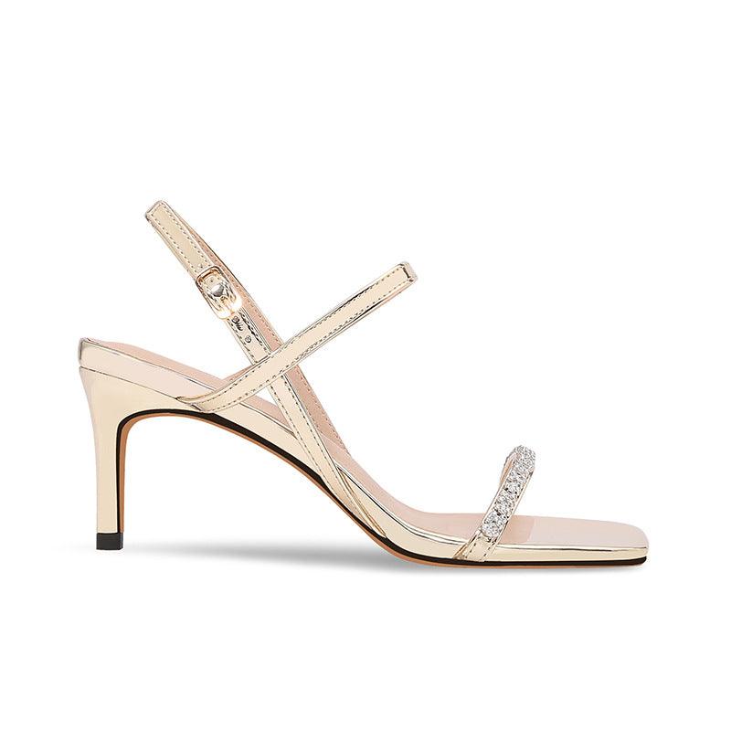 Stiletto heel Sandals Rhinestone Ankle Strap Shoes 765387738702 - COCOMELODY