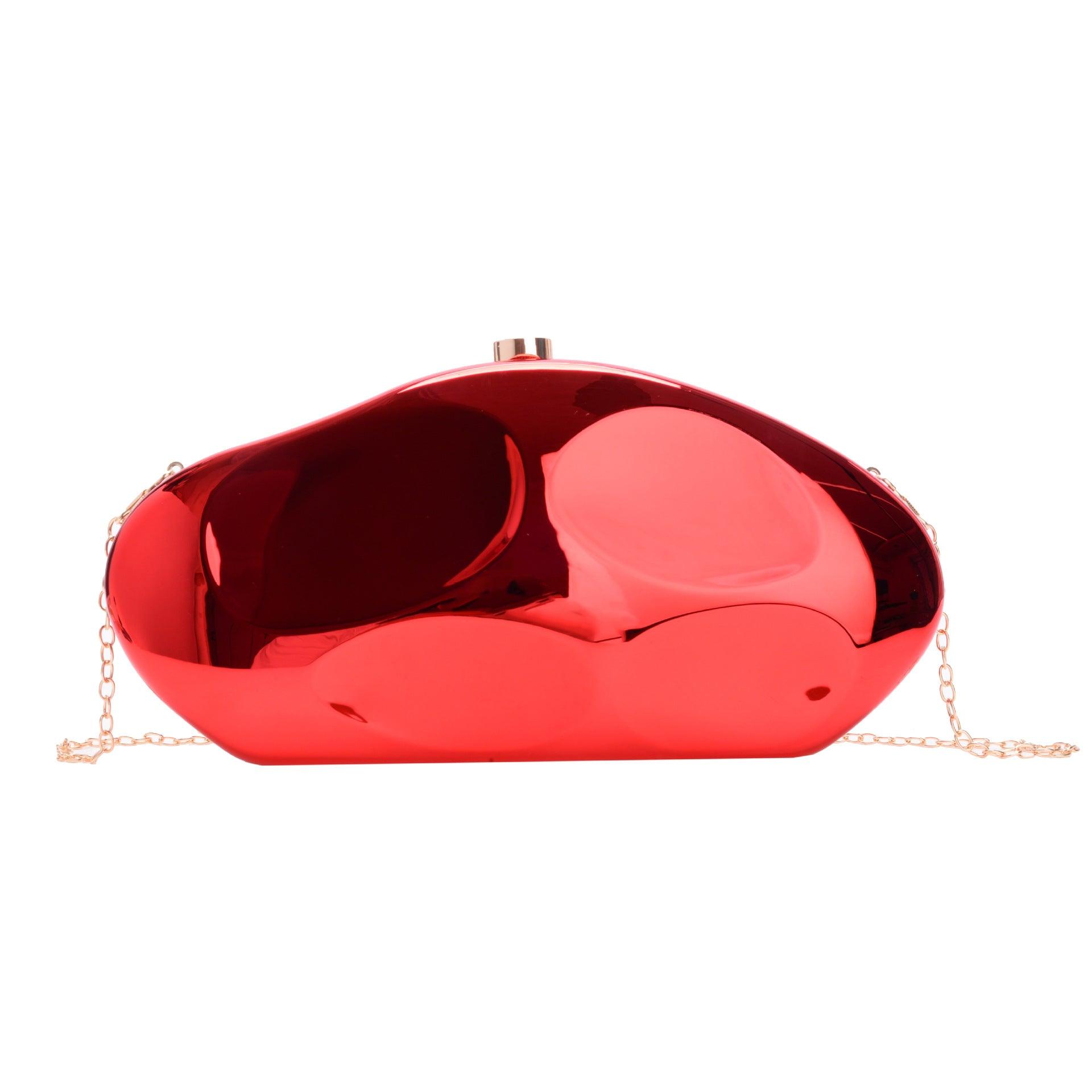 Niche design metal acrylic bag shaped stone hand bag banquet fashion exquisite small bag 799845346236 - COCOMELODY