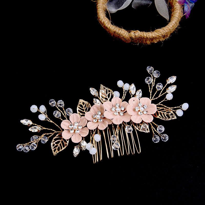 Leaf curly hair comb headwear bride Combs 4 Pieces 737108021960 - COCOMELODY