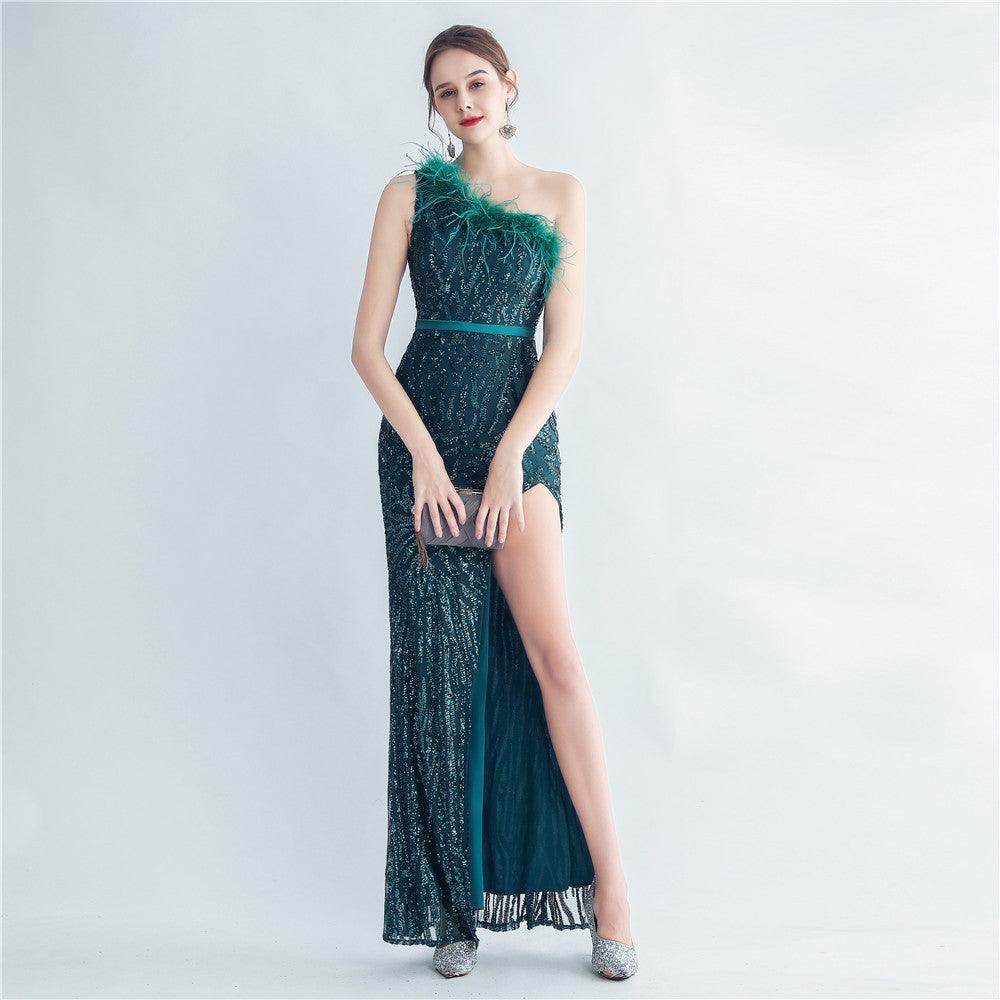 Trumpet-Mermaid Floor Length Sequins Evening Dress 732575208183 - COCOMELODY