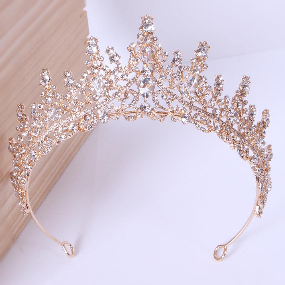 Baroque rhinestone alloy festival headband Crown Luxury tiara crown 651827787417