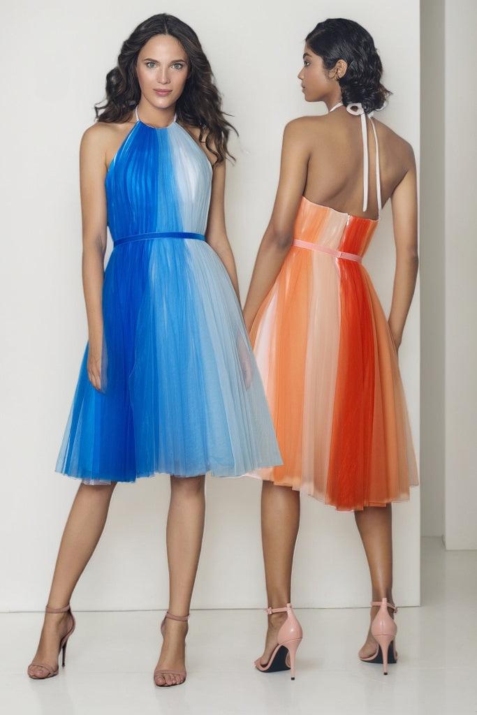 Sheath-Column Knee Length Tulle Dress PR17009 - COCOMELODY