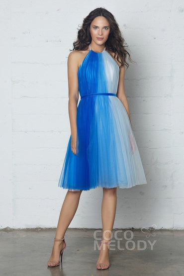 Sheath-Column Knee Length Tulle Dress PR17009 - COCOMELODY