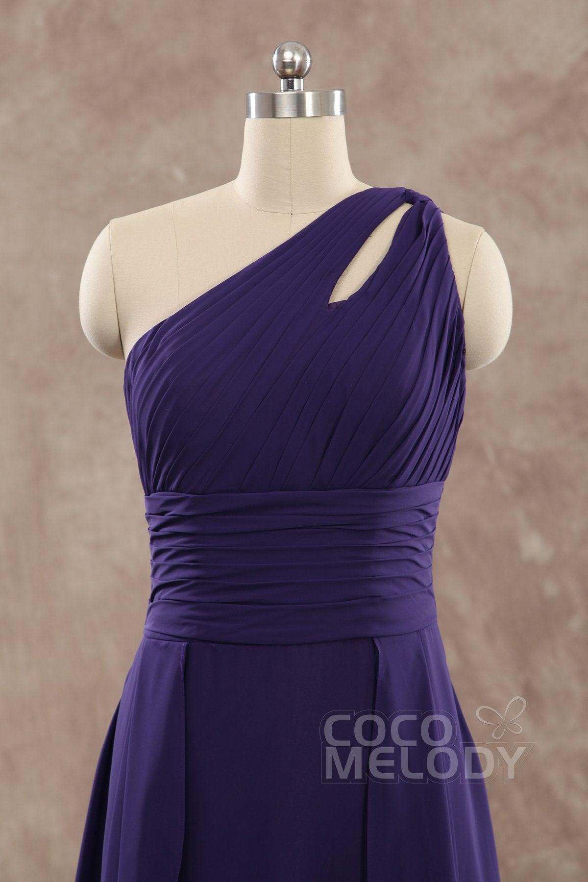 Sheath Floor Length Chiffon Wedding Guest Dress COZF15009 - COCOMELODY