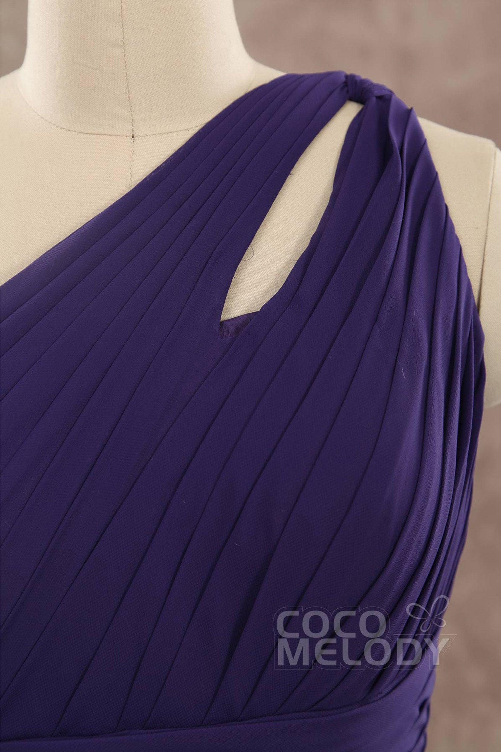 Sheath Floor Length Chiffon Wedding Guest Dress COZF15009 - COCOMELODY