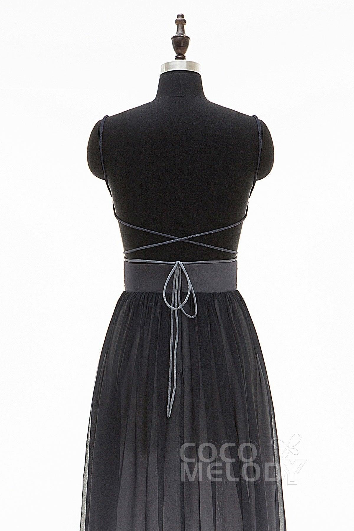 Sheath Floor Length Chiffon Ombre Bridesmaid Dress Formal Dresses PR3268 - COCOMELODY