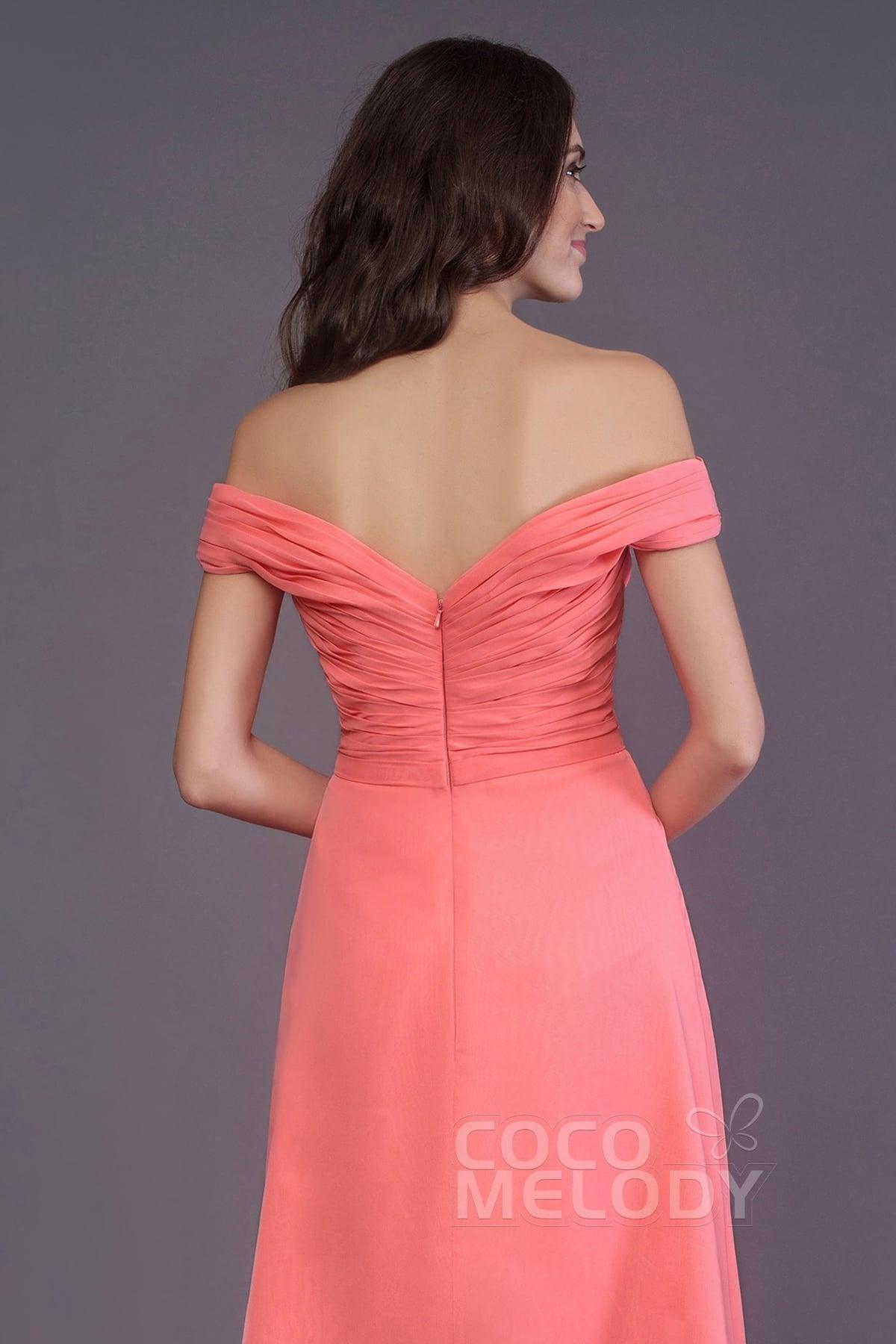 COCOMELODY Sheath-Column Knee Length Short Bridesmaid Dress PR3485 