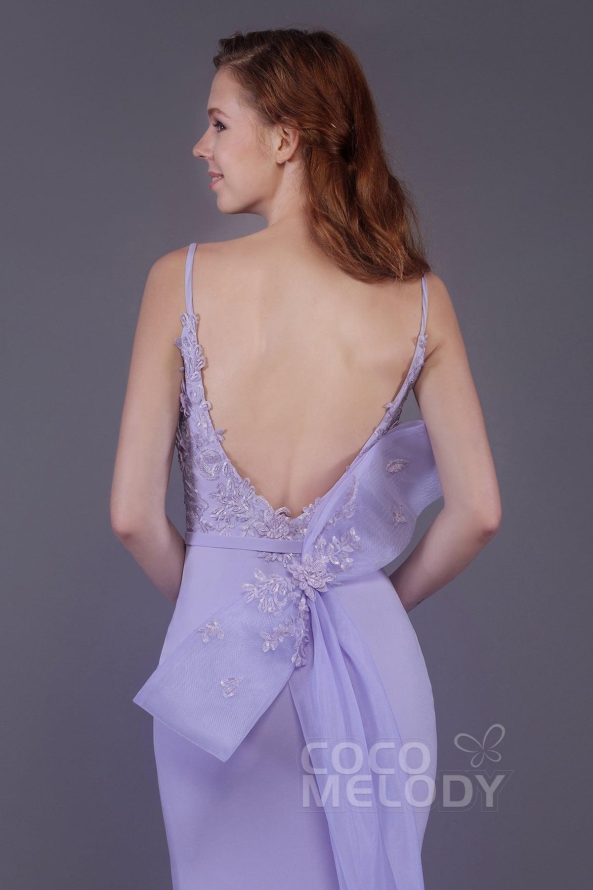 Mermaid Floor Length Knitted Fabric Bridesmaid Dress PR3511 - COCOMELODY