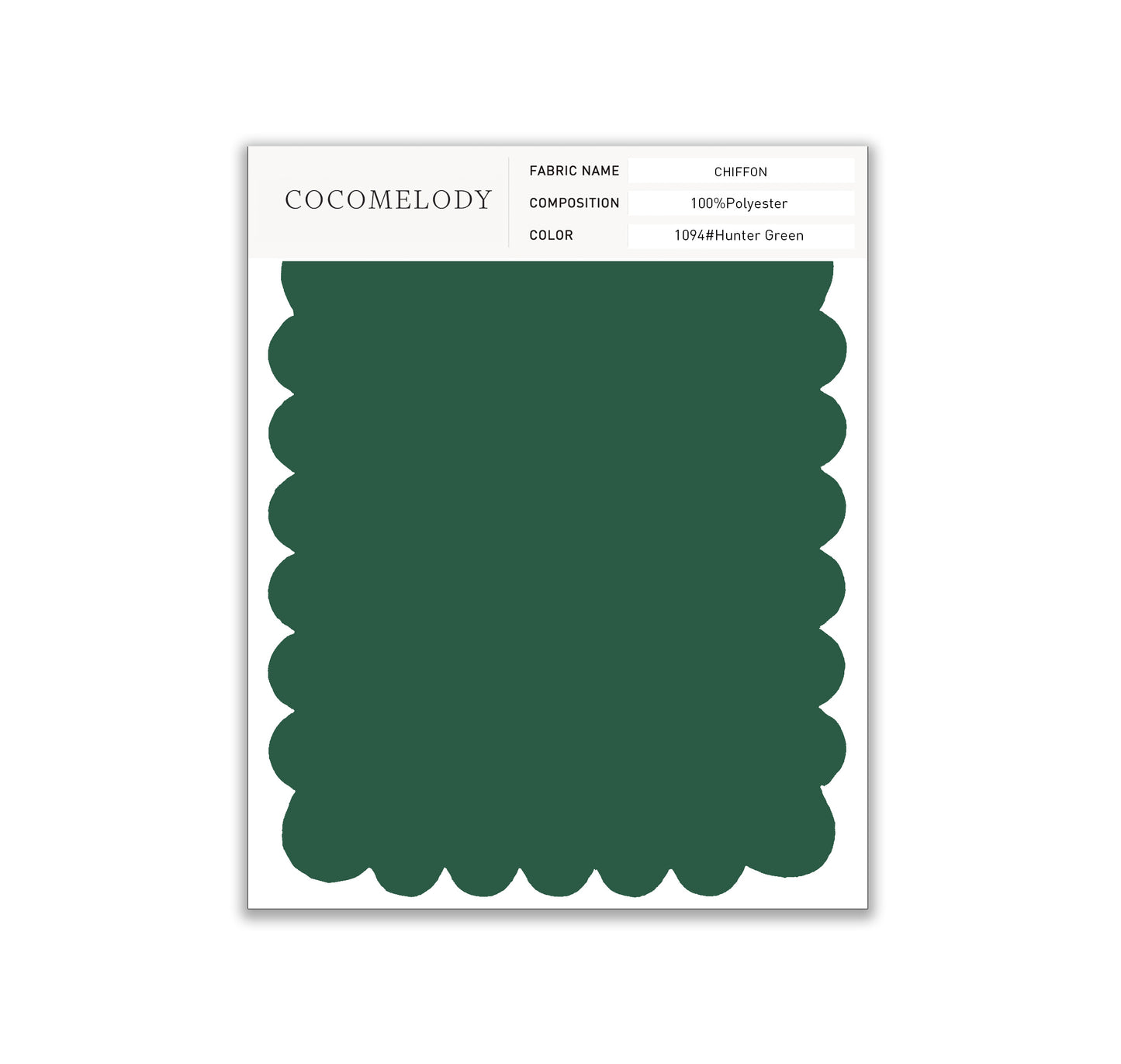 Chiffon Fabric Swatch in Single Color SWCH16001