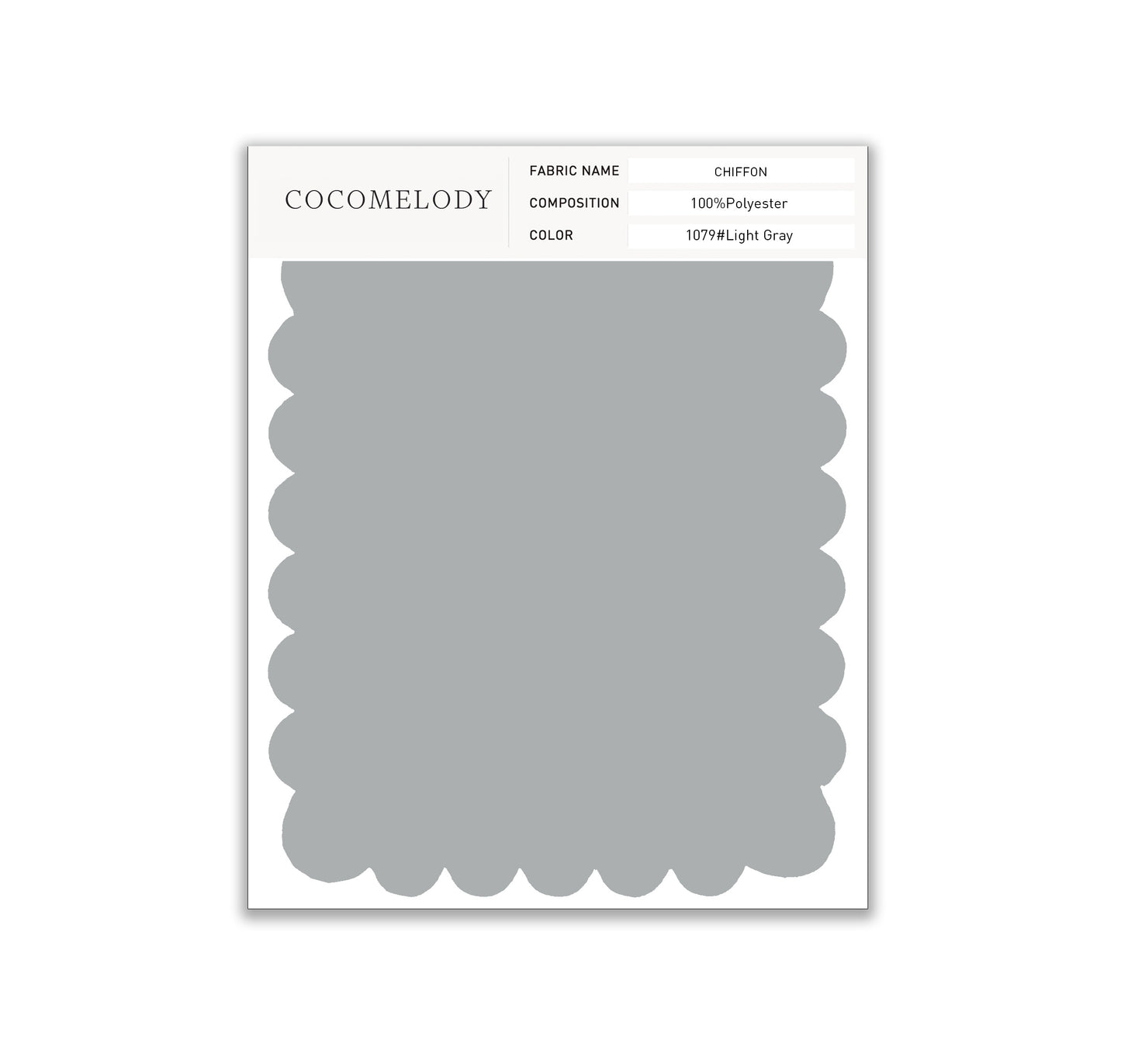 Chiffon Fabric Swatch in Single Color SWCH16001