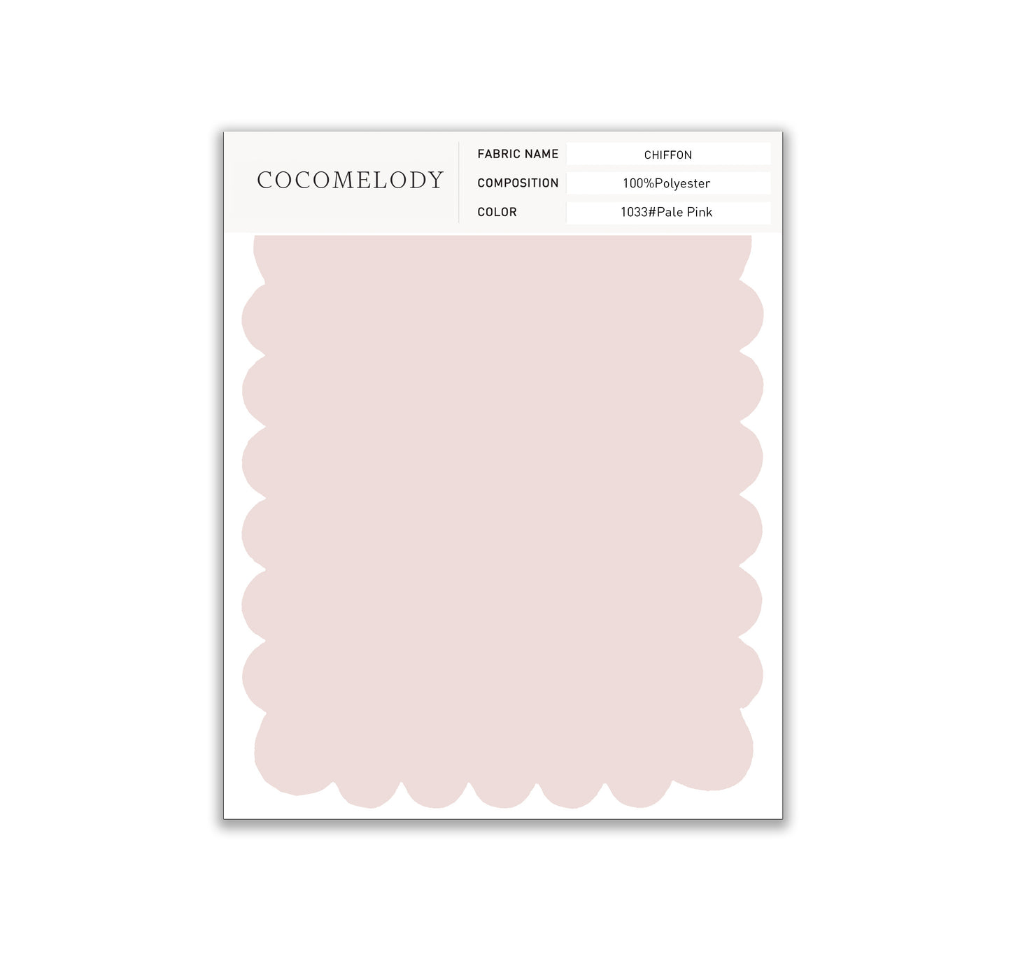 Chiffon Fabric Swatch in Single Color SWCH16001