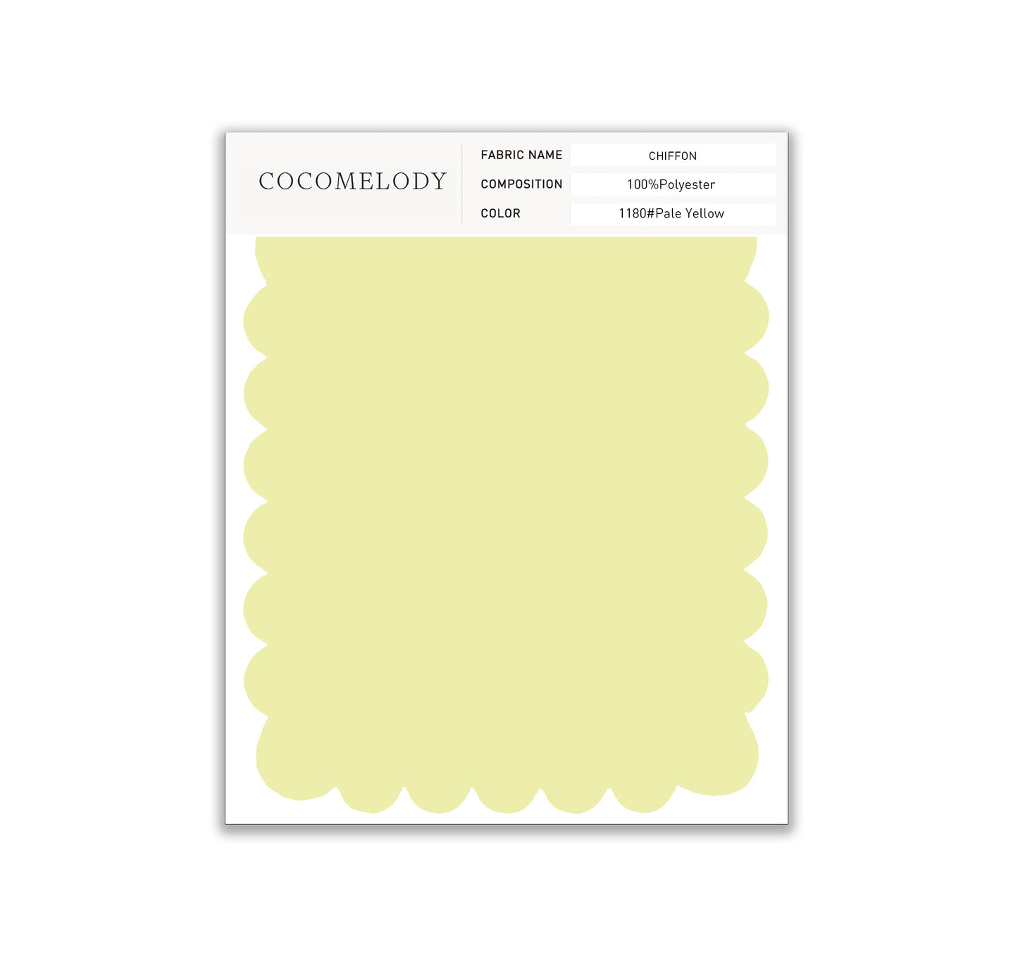Chiffon Fabric Swatch in Single Color SWCH16001