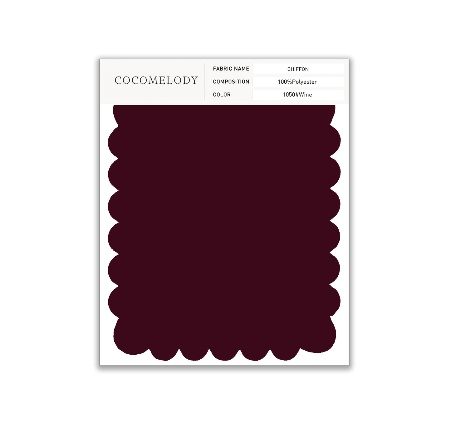 Chiffon Fabric Swatch in Single Color SWCH16001