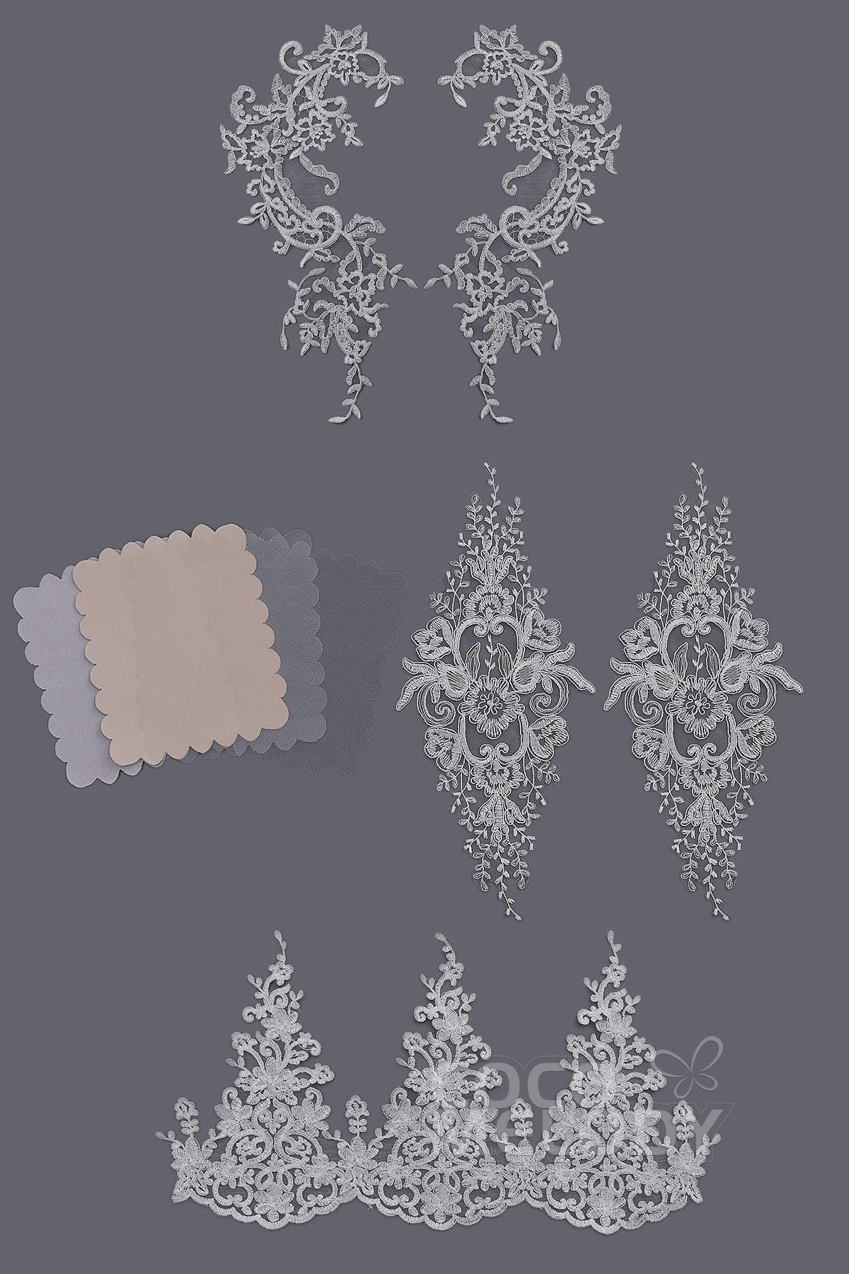 Bridal Gown LD3906 Fabric Swatch SWWD18002 - COCOMELODY