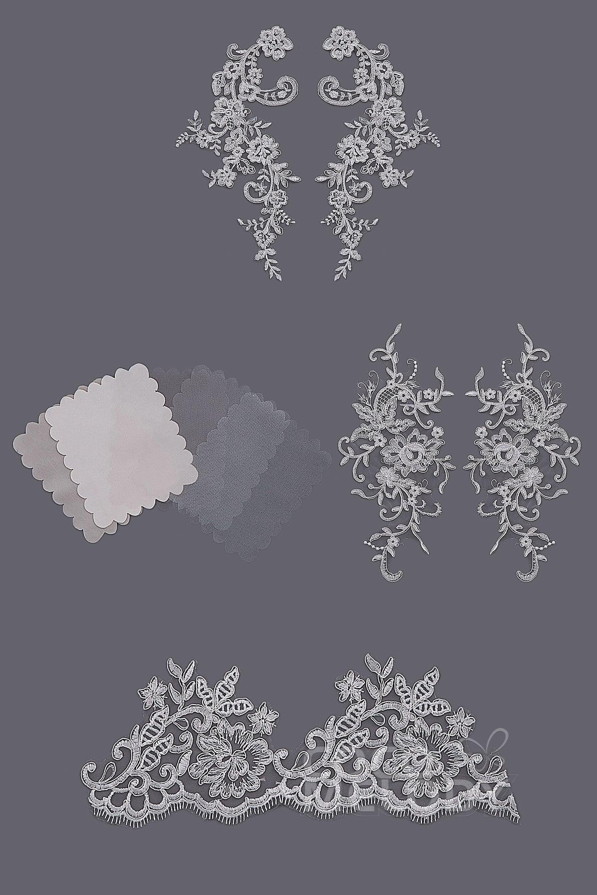 Bridal Gown LWXT16001 Fabric Swatch SWWD18009 - COCOMELODY