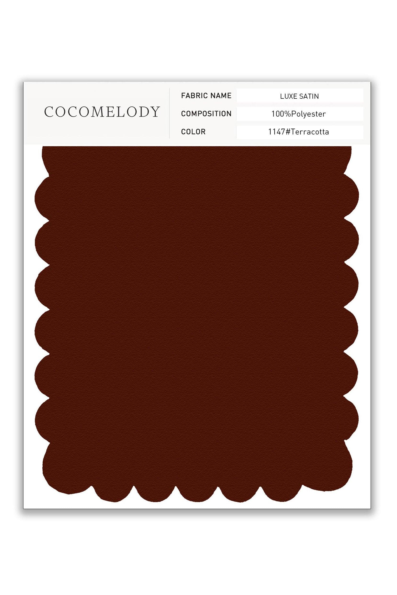 Luxe Satin Fabric Swatch in Single Color SWLS16001 - COCOMELODY