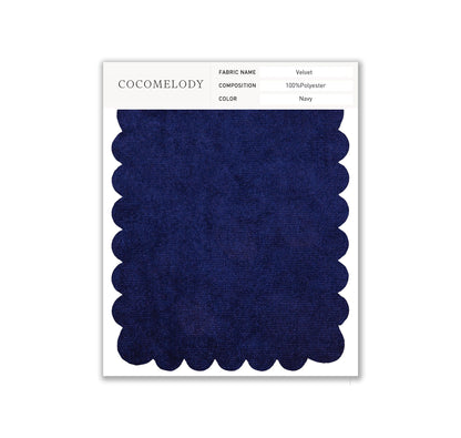 Velvet Fabric Swatch in Single Color SWVT19004 - COCOMELODY