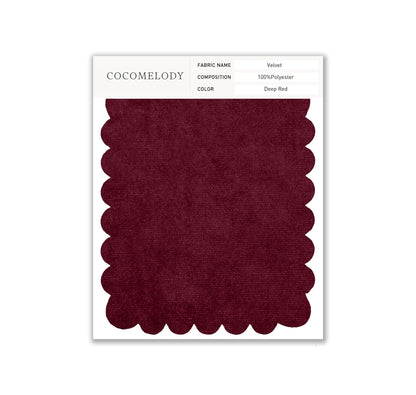 Velvet Fabric Swatch in Single Color SWVT19004 - COCOMELODY