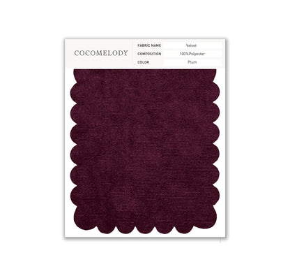 Velvet Fabric Swatch in Single Color SWVT19004