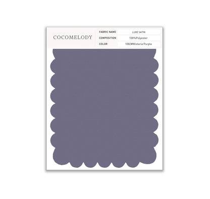 Luxe Satin Fabric Swatch in Single Color SWLS16001 - COCOMELODY
