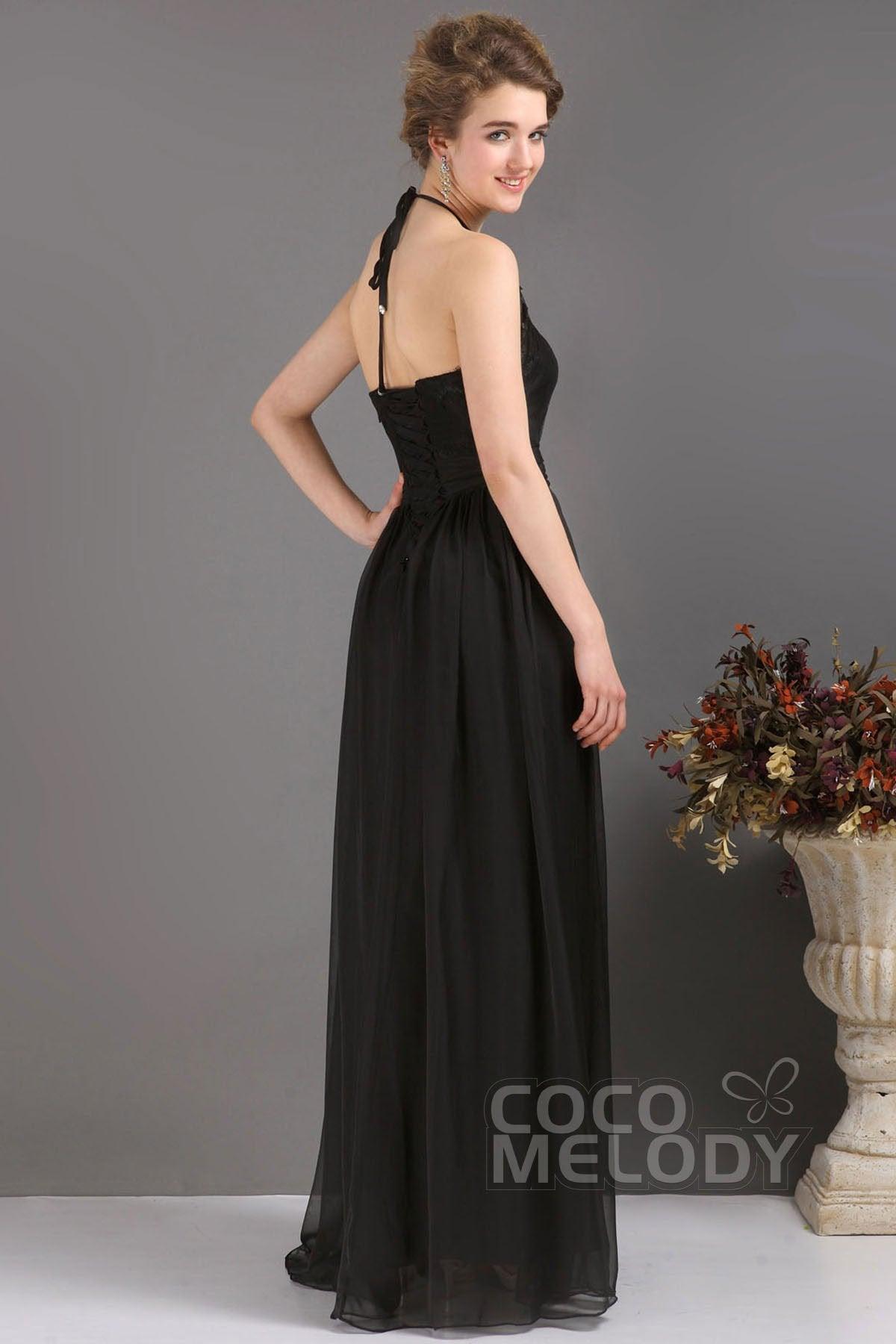 Sheath-Column Floor Length Chiffon Evening Dress COUF13007 - COCOMELODY