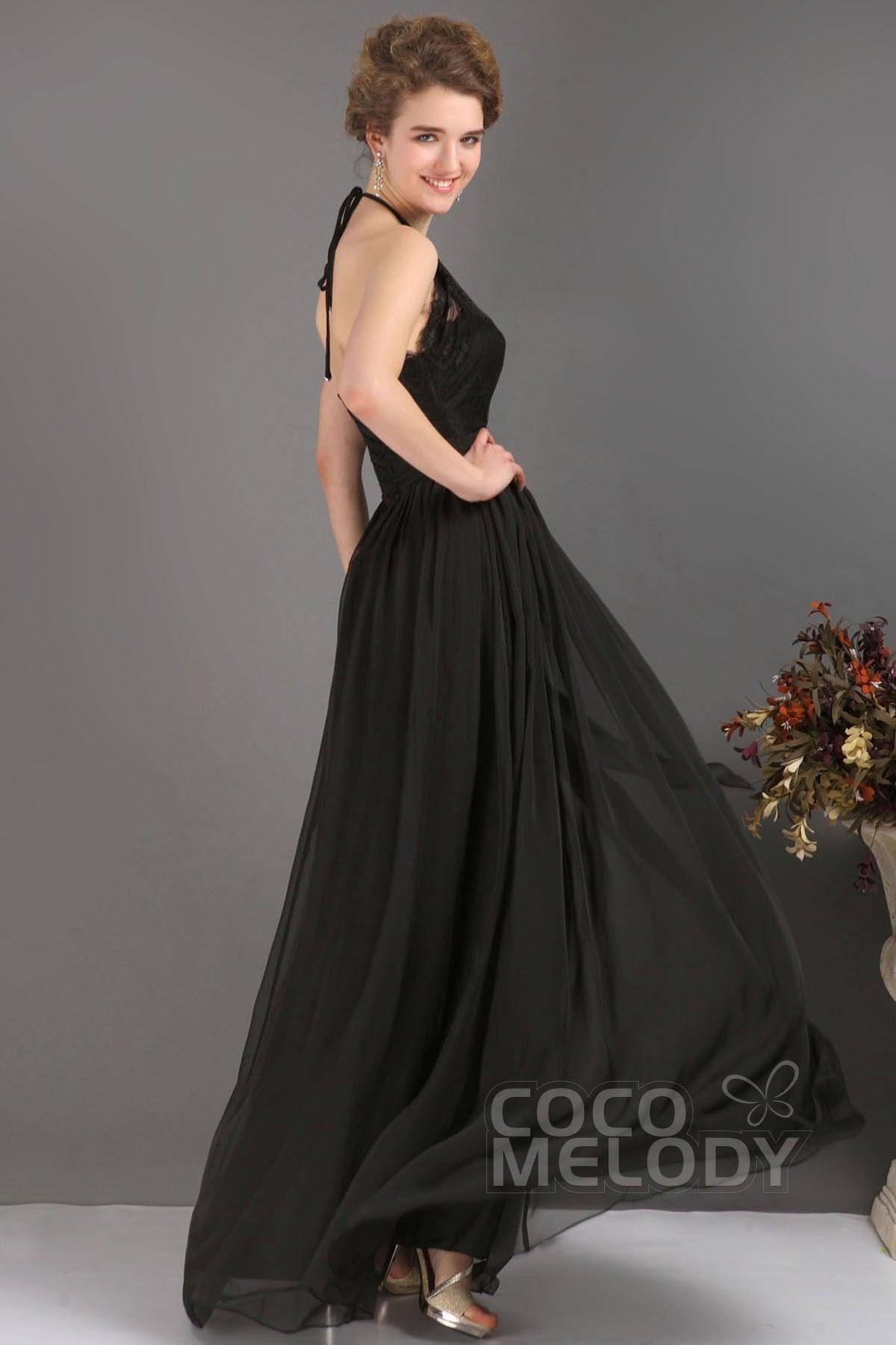Sheath-Column Floor Length Chiffon Evening Dress COUF13007 - COCOMELODY