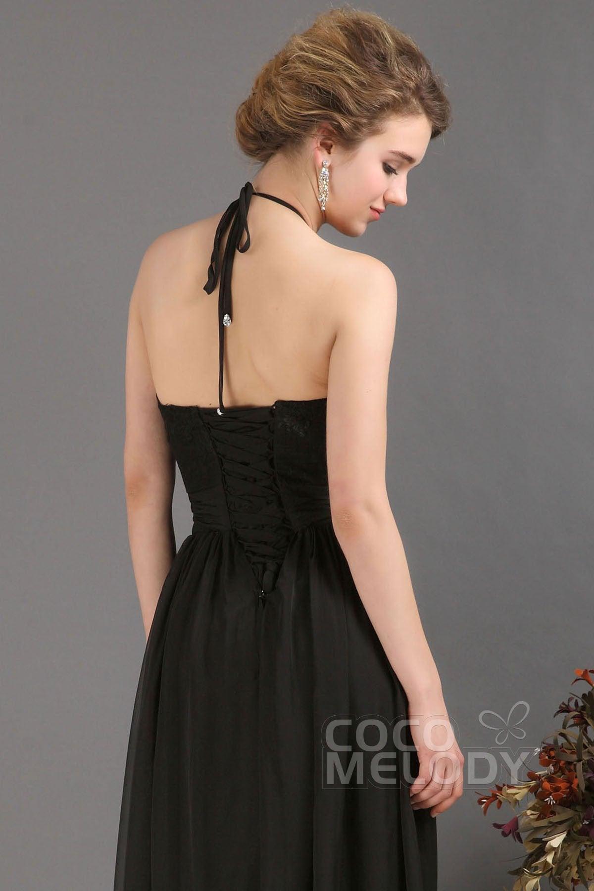 Sheath-Column Floor Length Chiffon Evening Dress COUF13007 - COCOMELODY