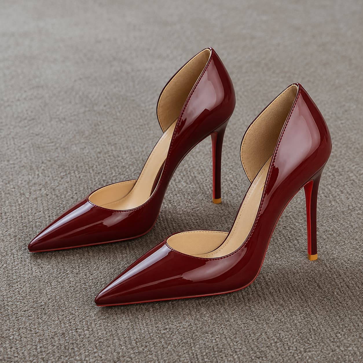 Patent Pointed Toe Stiletto Pumps Slip On High Heels Shoes 936237414895