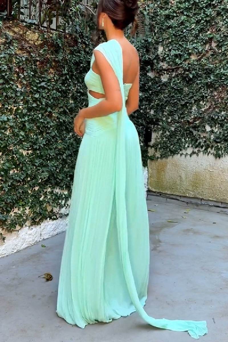 Sheath-Column Maxi Chiffon Formal Evening Dresses 930801984346 - COCOMELODY
