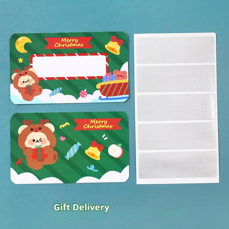 Christmas scratch card Creative handwritten card Friends gift wish card 763796107307 - COCOMELODY