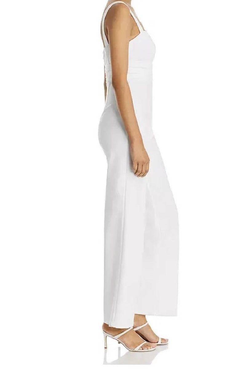 V-Neck Ankle Length Chiffon Wedding Jumpsuit 969348227585
