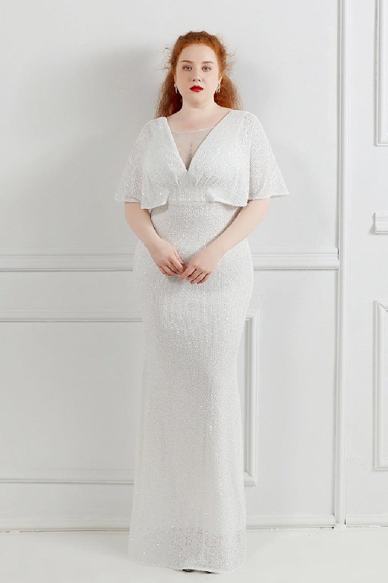 Sheath-column floor length sequined dress 646322132270 - COCOMELODY
