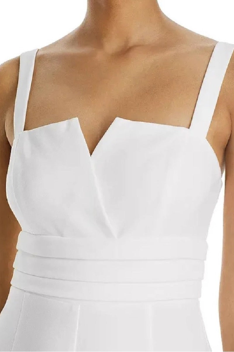 V-Neck Ankle Length Chiffon Wedding Jumpsuit 969348227585