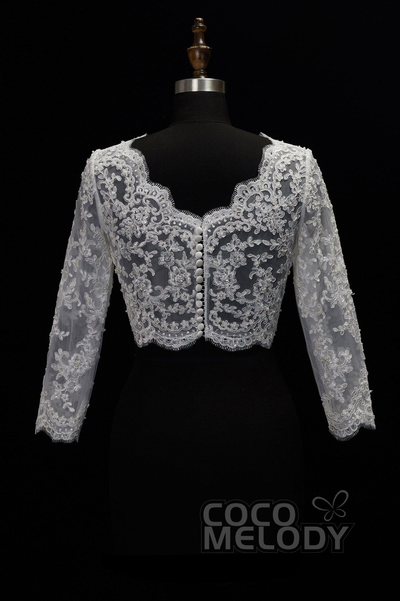 Elegant Ivory 3/4 Length Sleeve Wedding Wrap CX0015005 - COCOMELODY