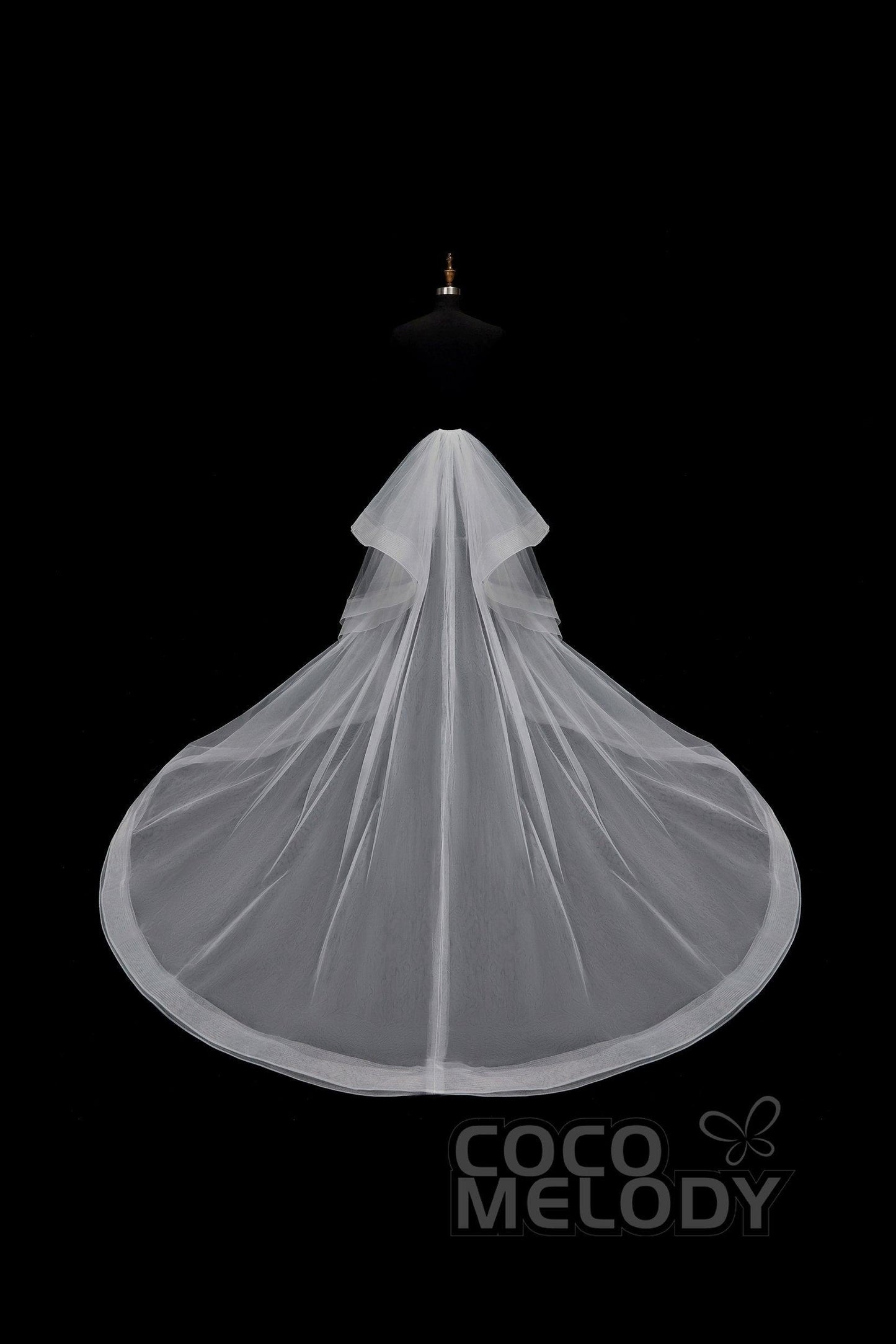 Modern Chapel Train Tulle Wedding Train TR18002