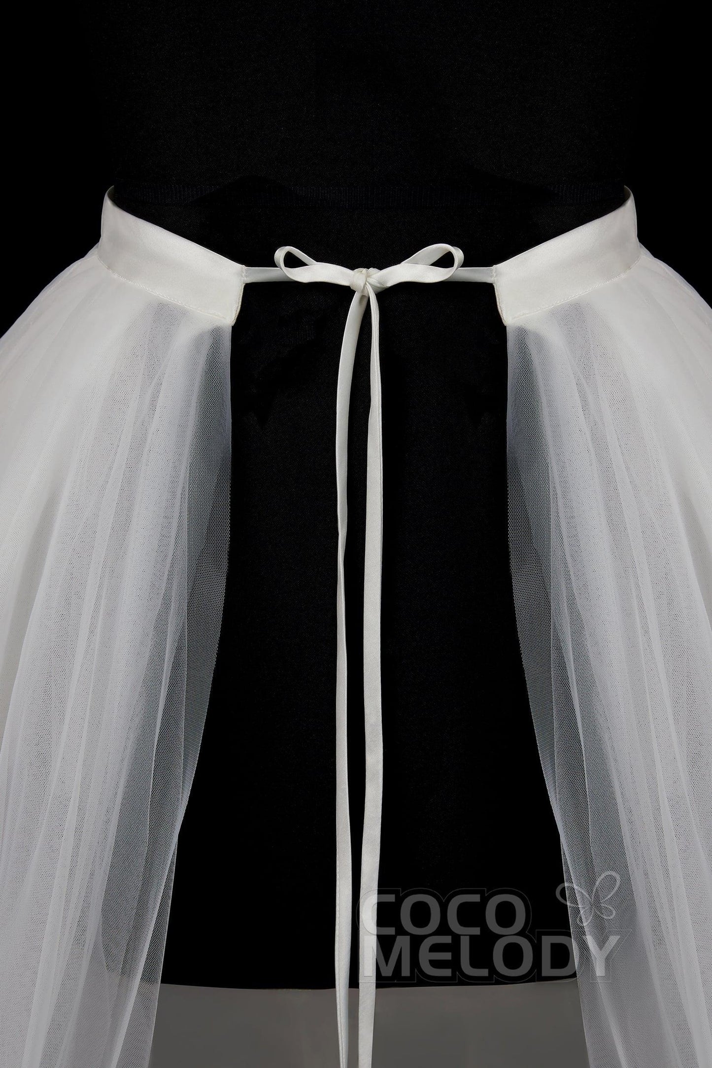Classic Chapel Train Tulle Wedding Skirt TR18005 - COCOMELODY