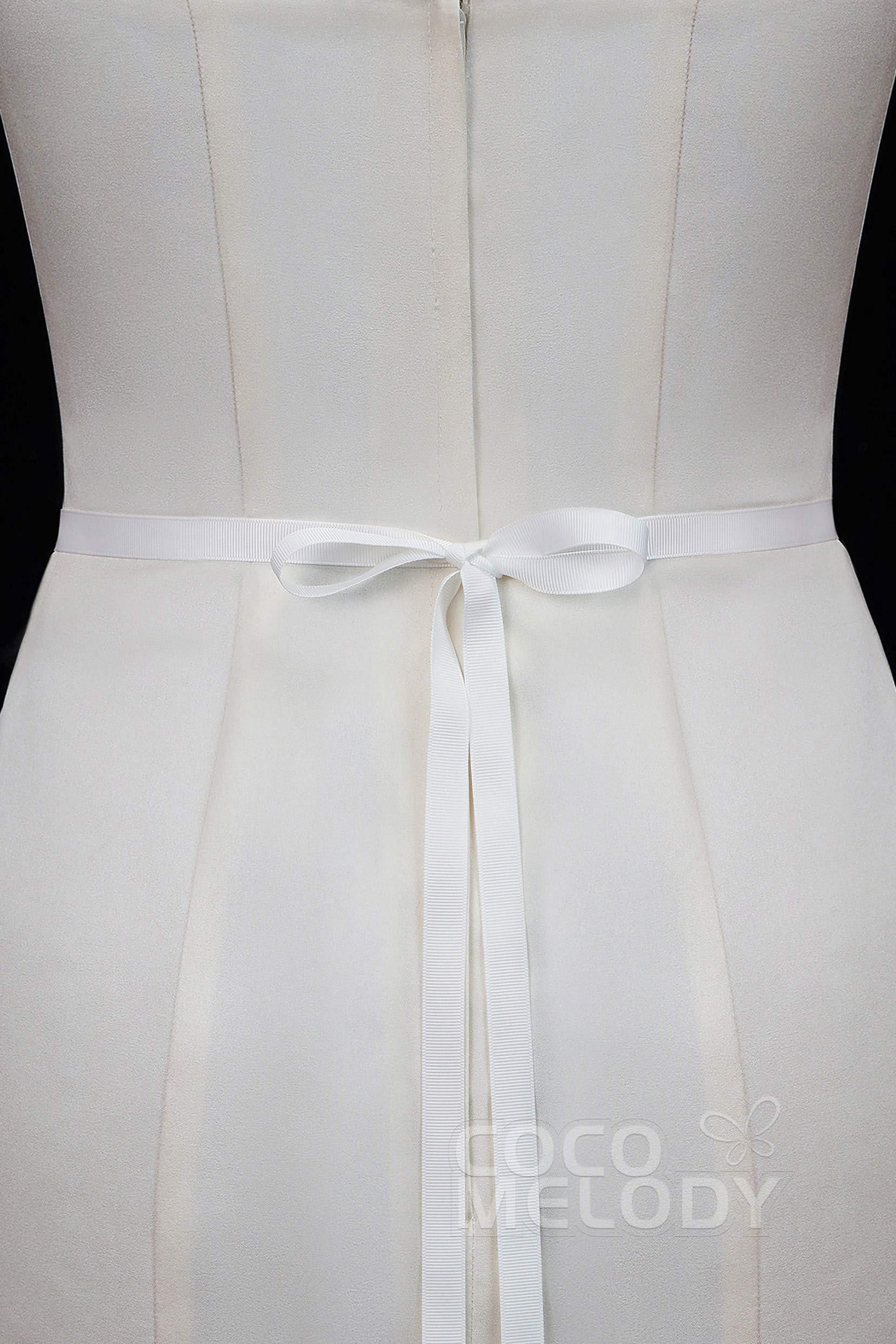 Elegant Ribbons Wedding Sash with Rhinestone YD18003 - COCOMELODY