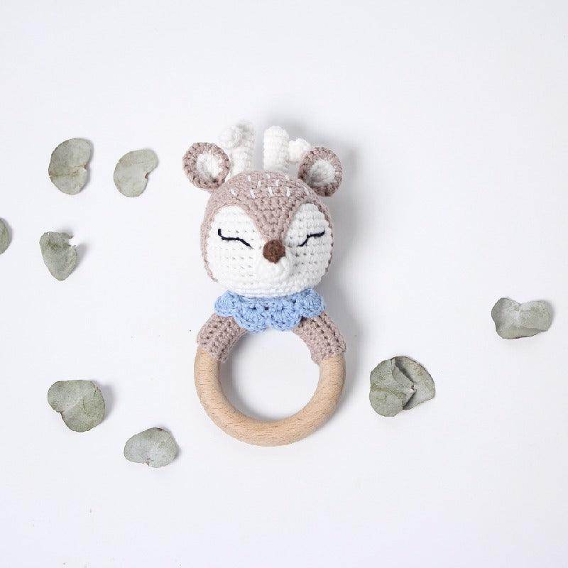 Baby gnawing cotton wood ring to soothe 800392361599 - COCOMELODY