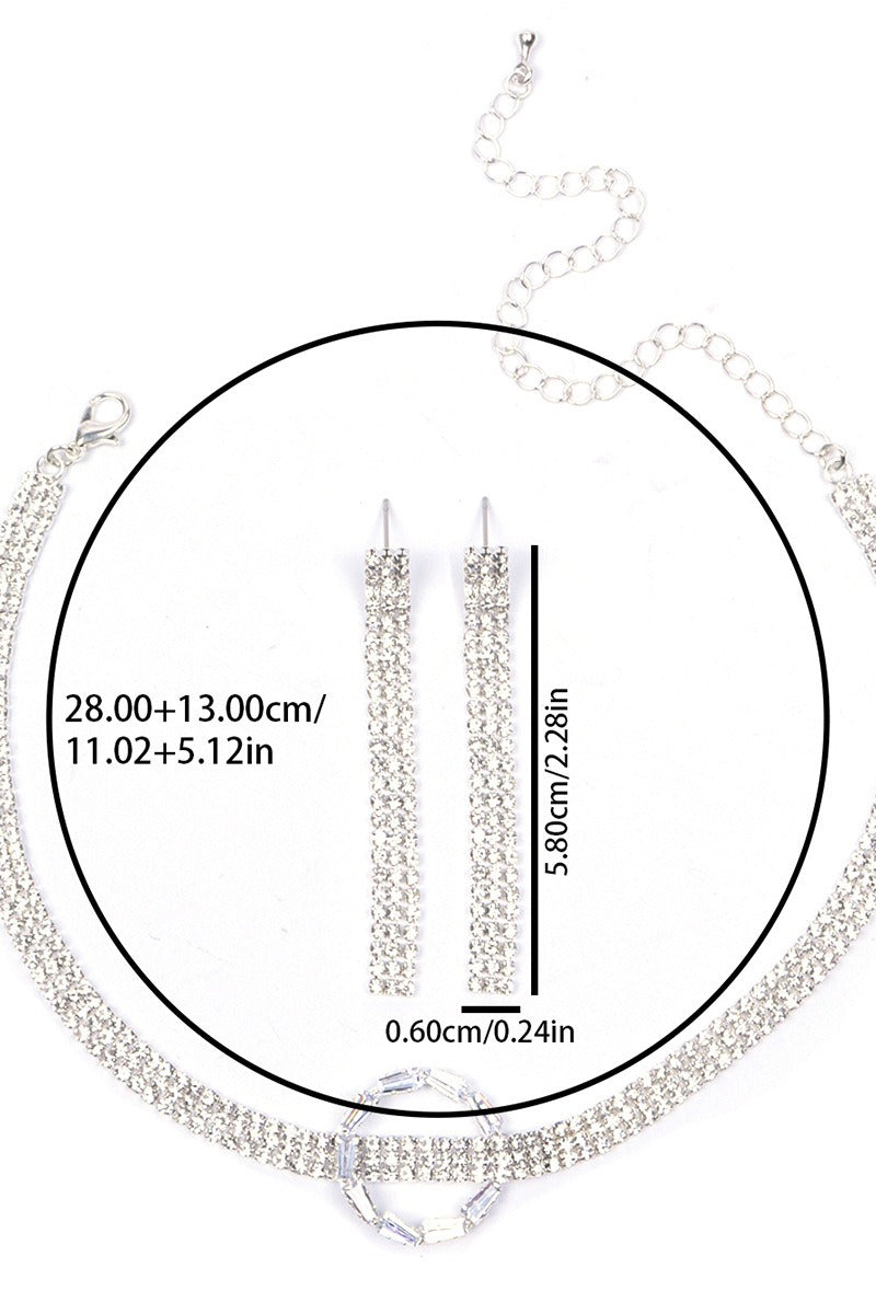 Gorgeous Zircon Earrings/Necklace Jewelry Sets (Set of 2) 776524554011