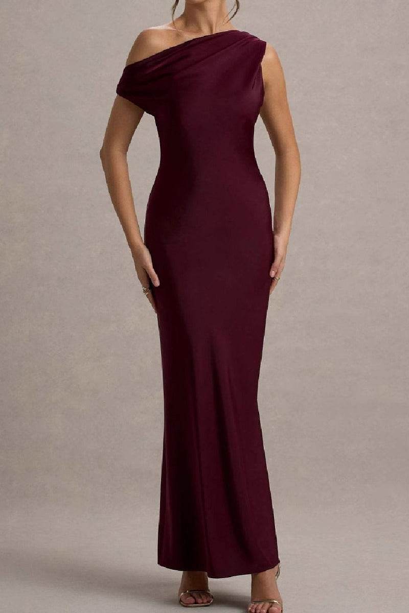 Sheath-Column Maxi Satin Formal Evening Dresses 913210956566 - COCOMELODY