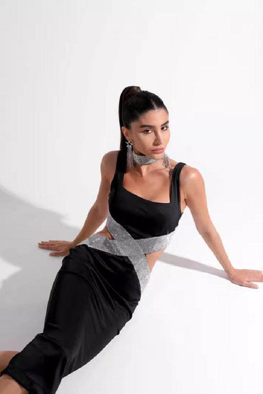 Sexy halter V-neck bandage cocktail dress 783636377944 - COCOMELODY