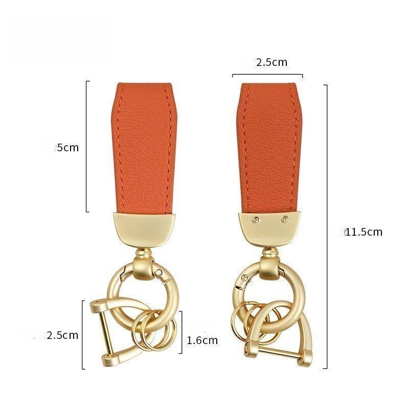 Men's car leather keychain candy-colored couple key pendant 710225427541 - COCOMELODY
